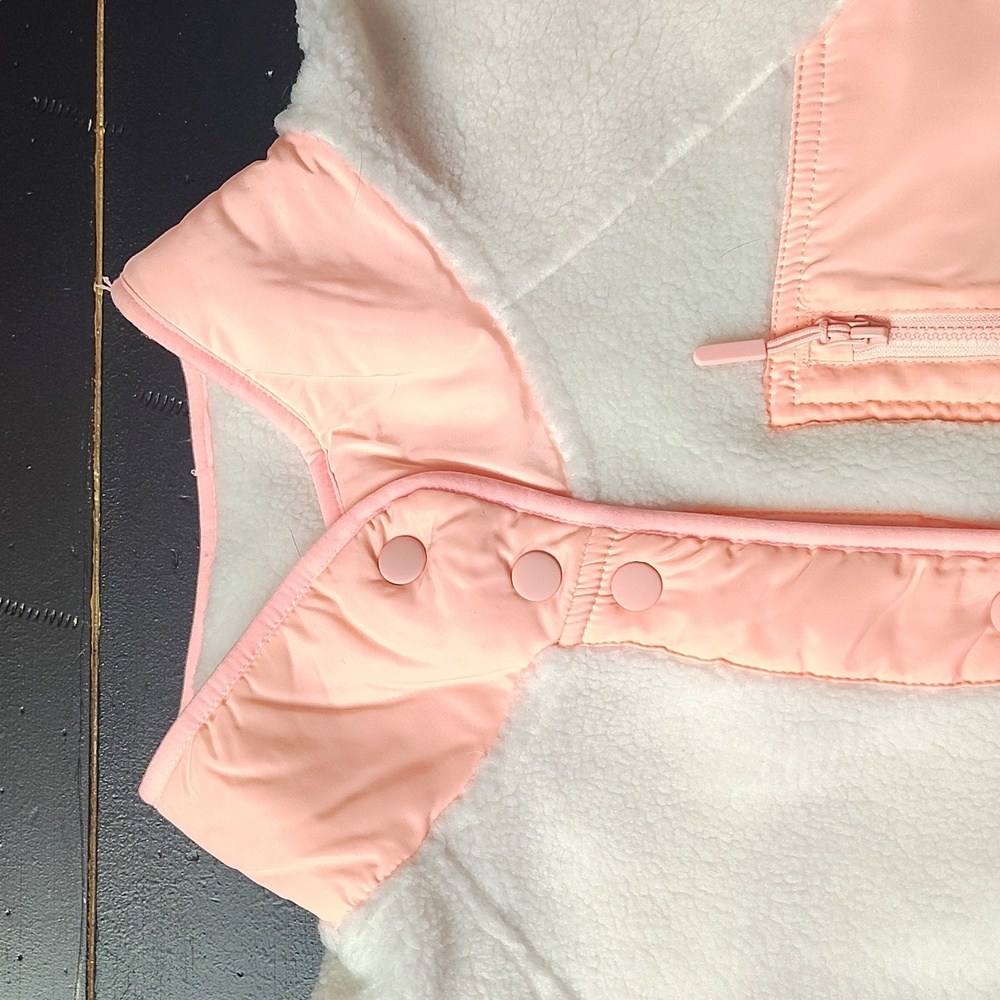 PUMA White and NEON ORANGE Fleece Jacket/Sweater - Picture 6 of 13